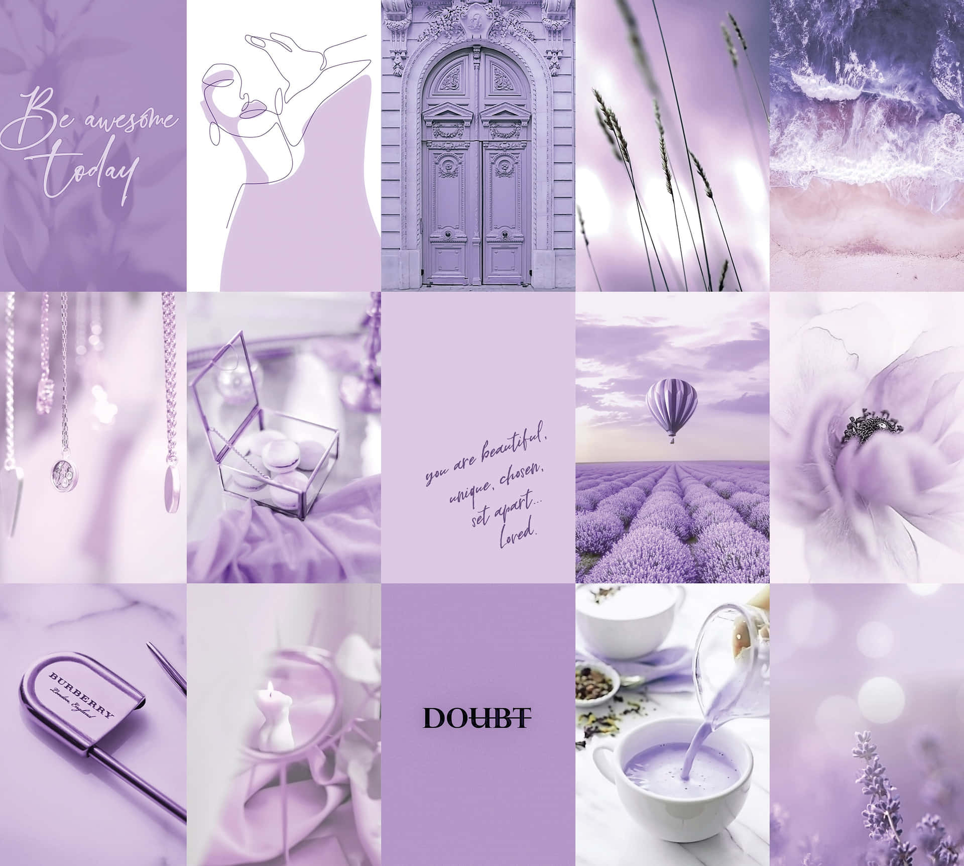 Download Purple Aesthetic Collage Wallpaper | Wallpapers.com