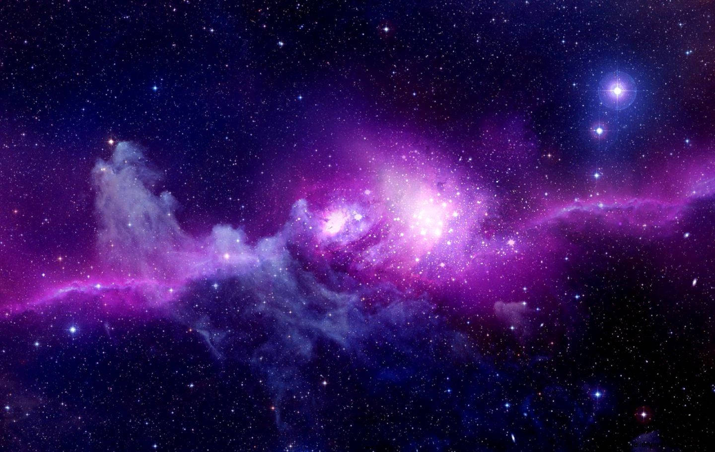 Explore the beauty of the purple galaxy Wallpaper