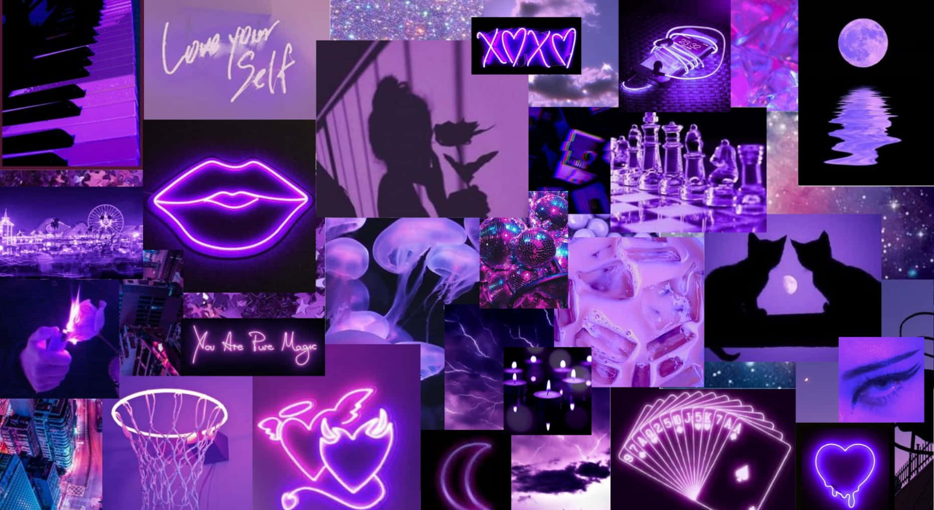 Abstract Purple Aesthetic Grunge Desktop Wallpaper