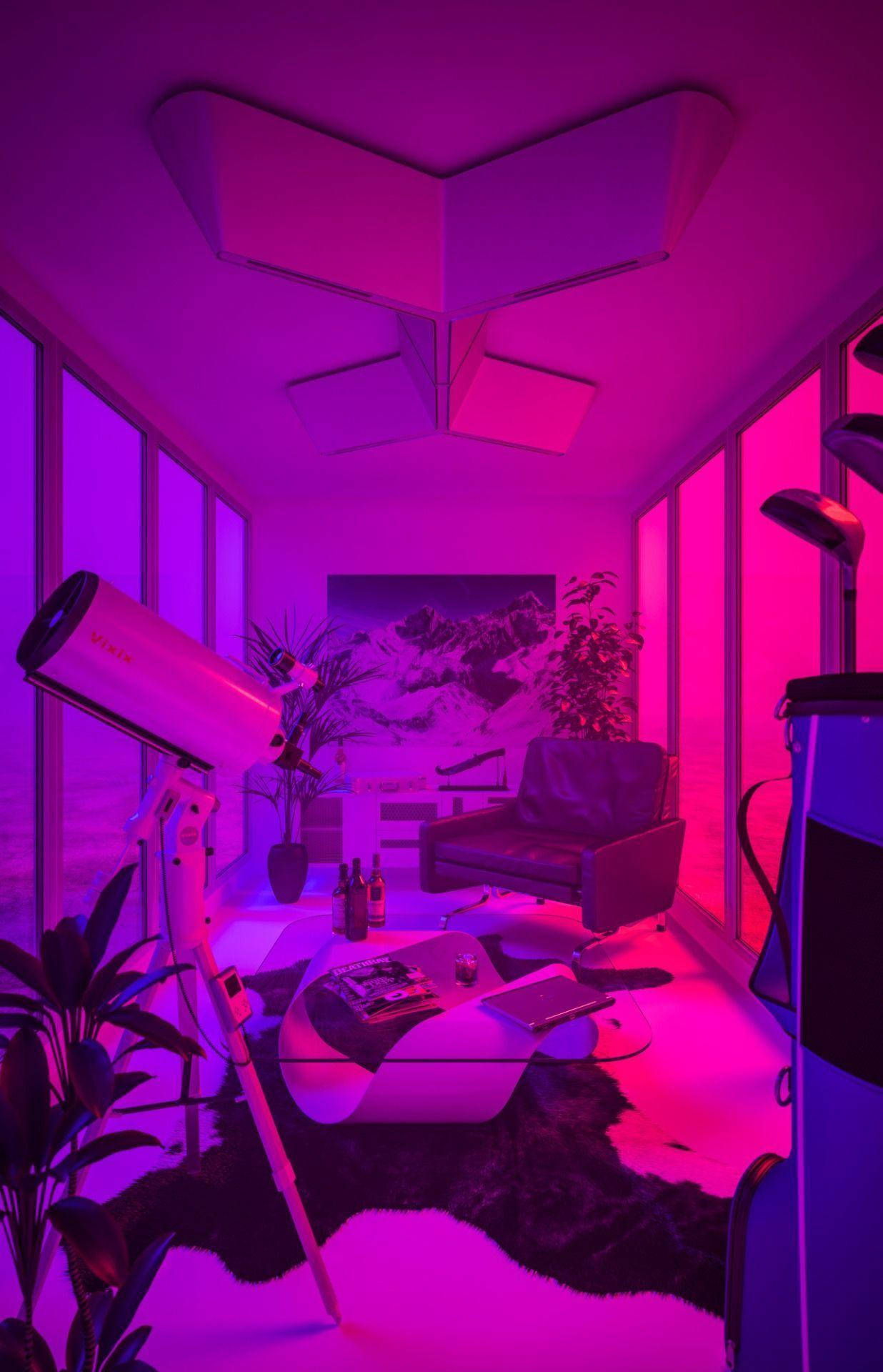 Purple Aesthetic Room Wallpaper