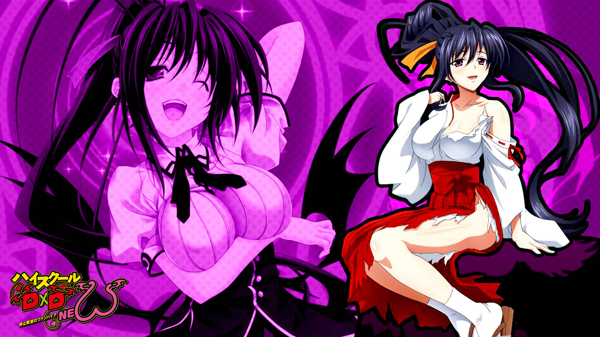 Look out, here comes Akeno Himejima from High School DxD! Wallpaper