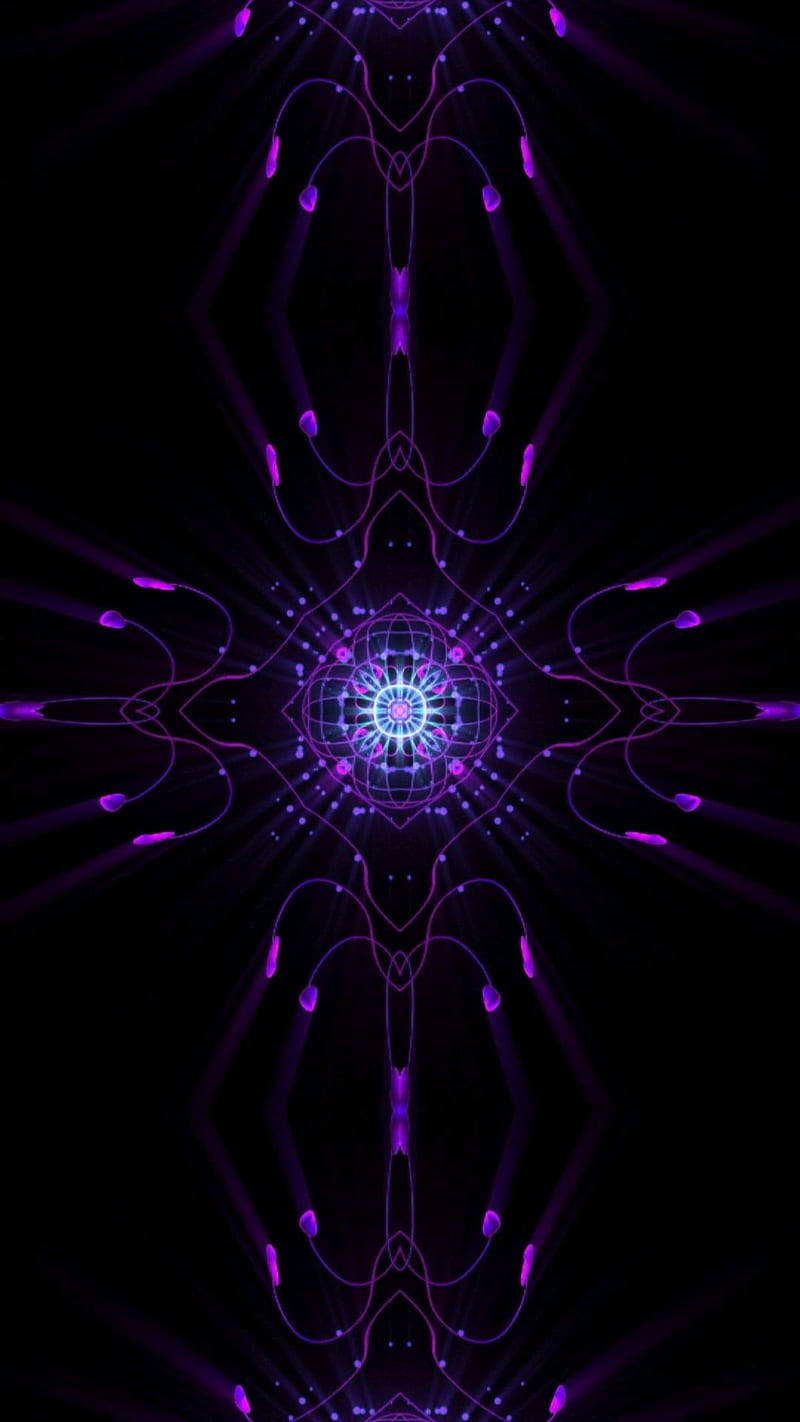 Purple And Black Aesthetic Led Kaleidoscope Wallpaper