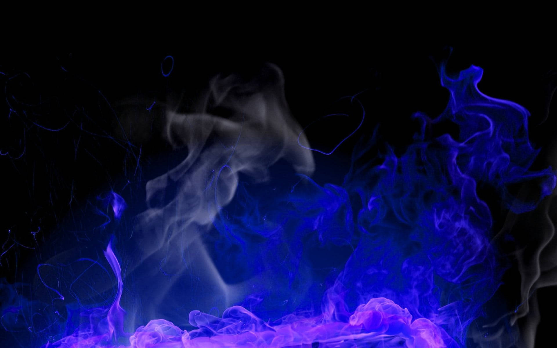 Purple And Blue Flames Wallpaper