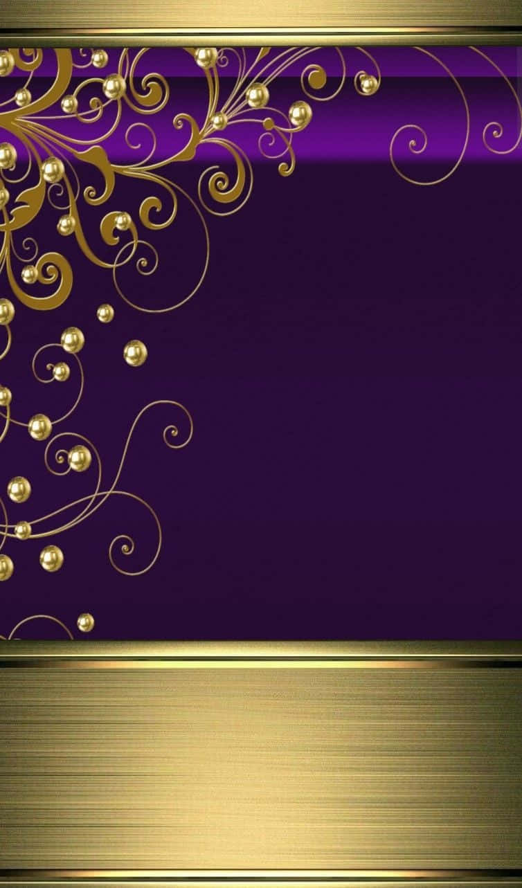 Elegant Purple and Gold Background Texture
