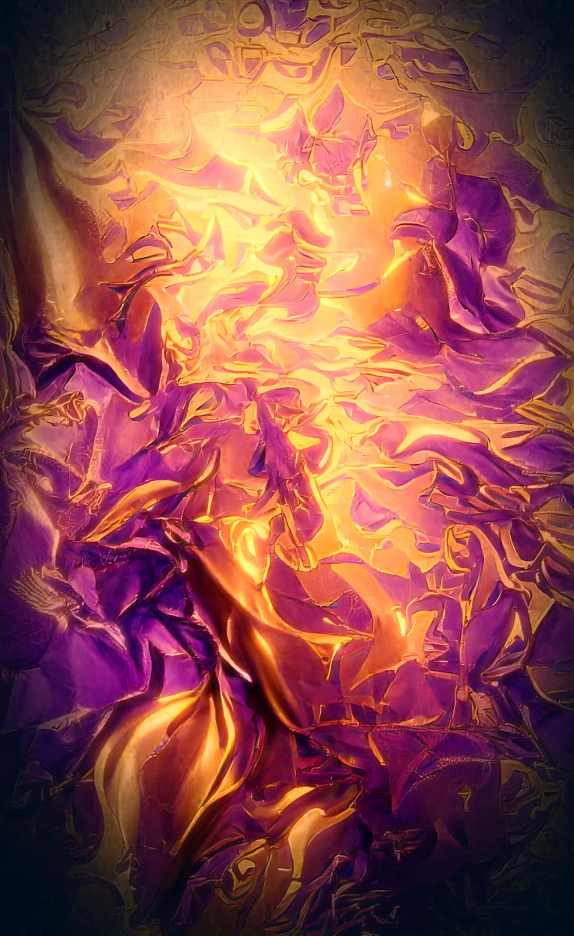 Textured Purple And Gold Background