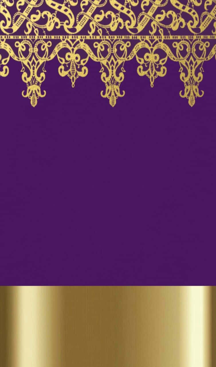 Ethnic Design Purple And Gold Background