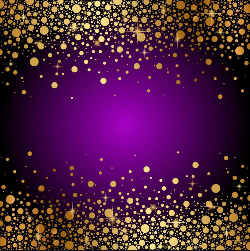 Sparkles Purple And Gold Background