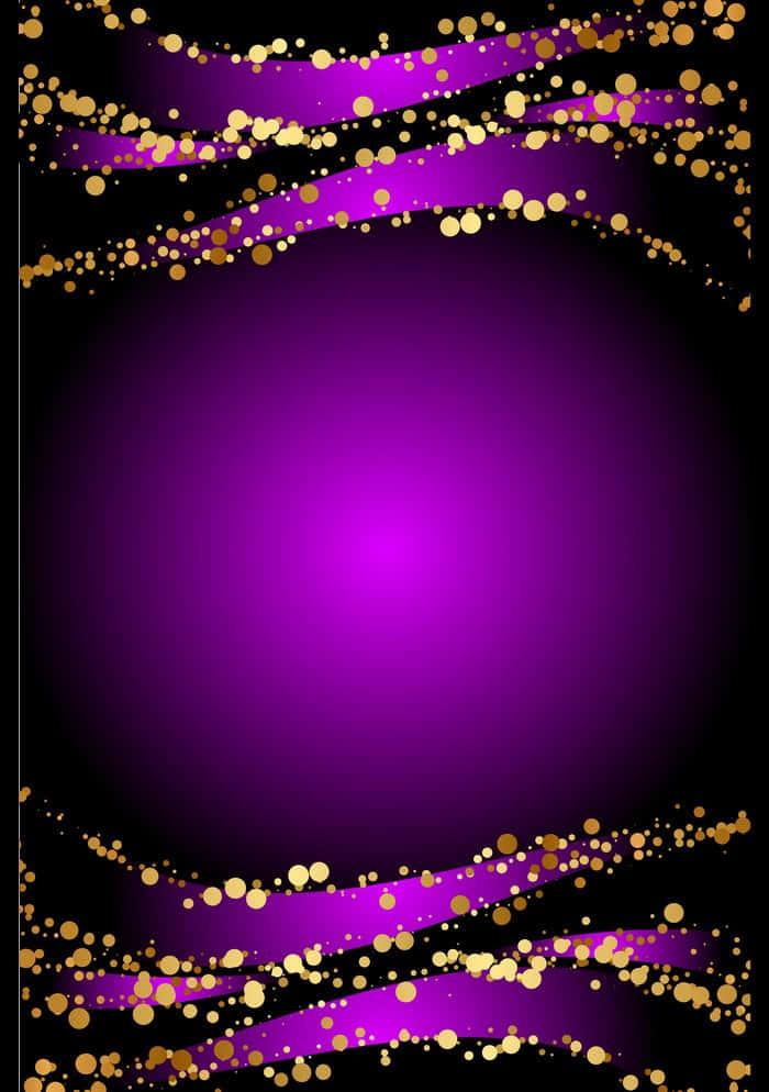 Circle Purple And Gold Background