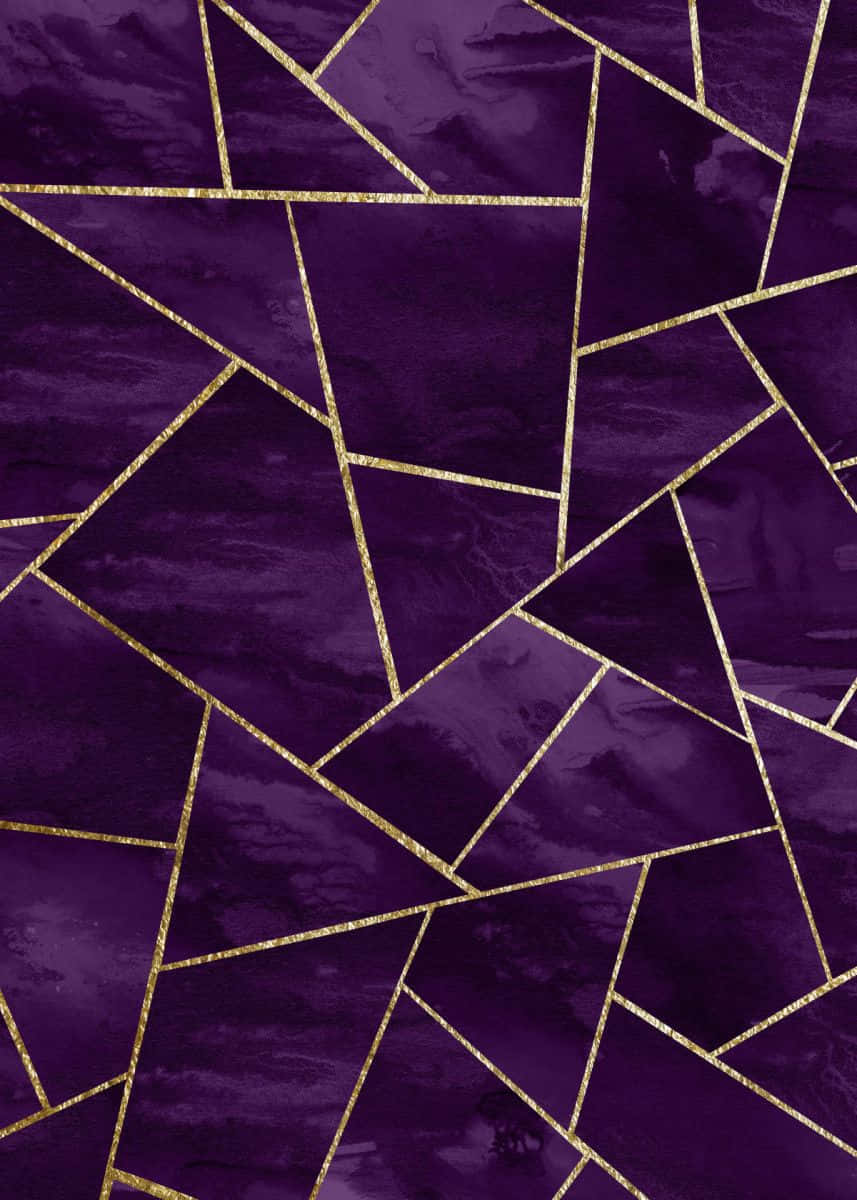 Abstract Design Purple And Gold Background
