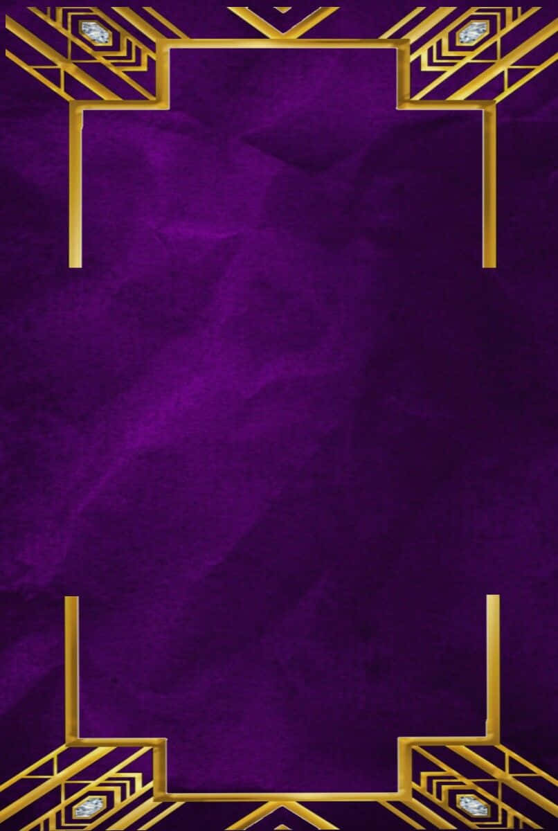 Border Purple And Gold Background