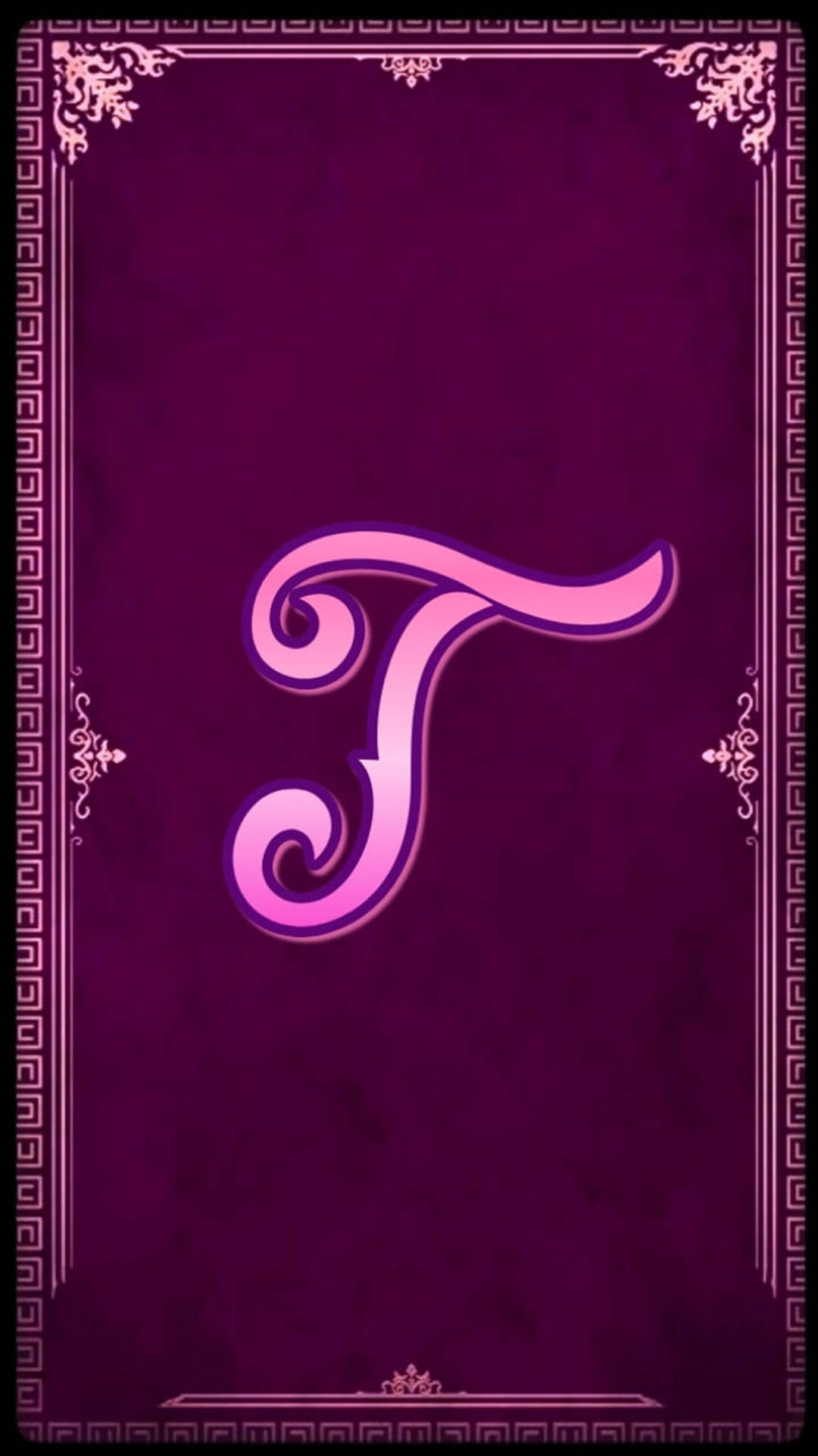 Purple And Pink Letter T Wallpaper