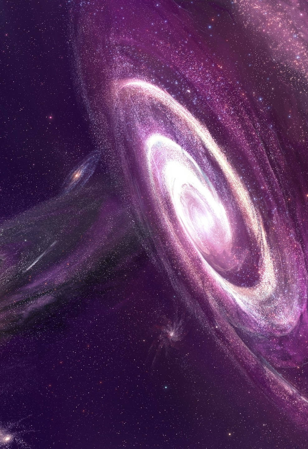 Purple And Pink Spiral Galaxy Iphone Wallpaper