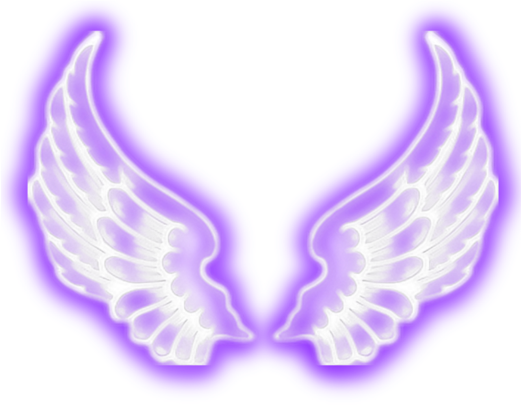 Purple Angel Wings Graphic PNG