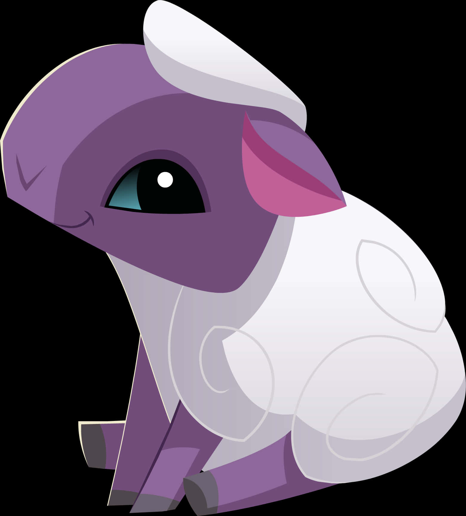 Purple_ Animated_ Creature_ Vector PNG