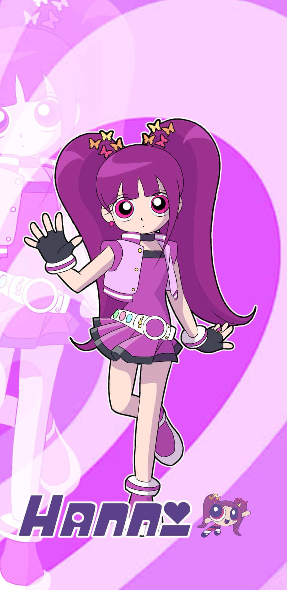 Purple_ Animated_ Girl_ Character_ Pose Wallpaper