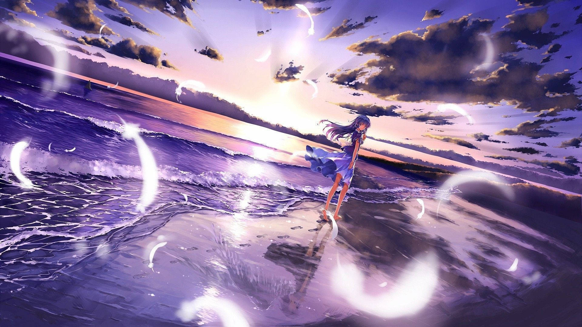 Purple anime shooting lock screen theme [CTnN5jGXXeBdTiFihvvE] by Sana |  WidgetClub