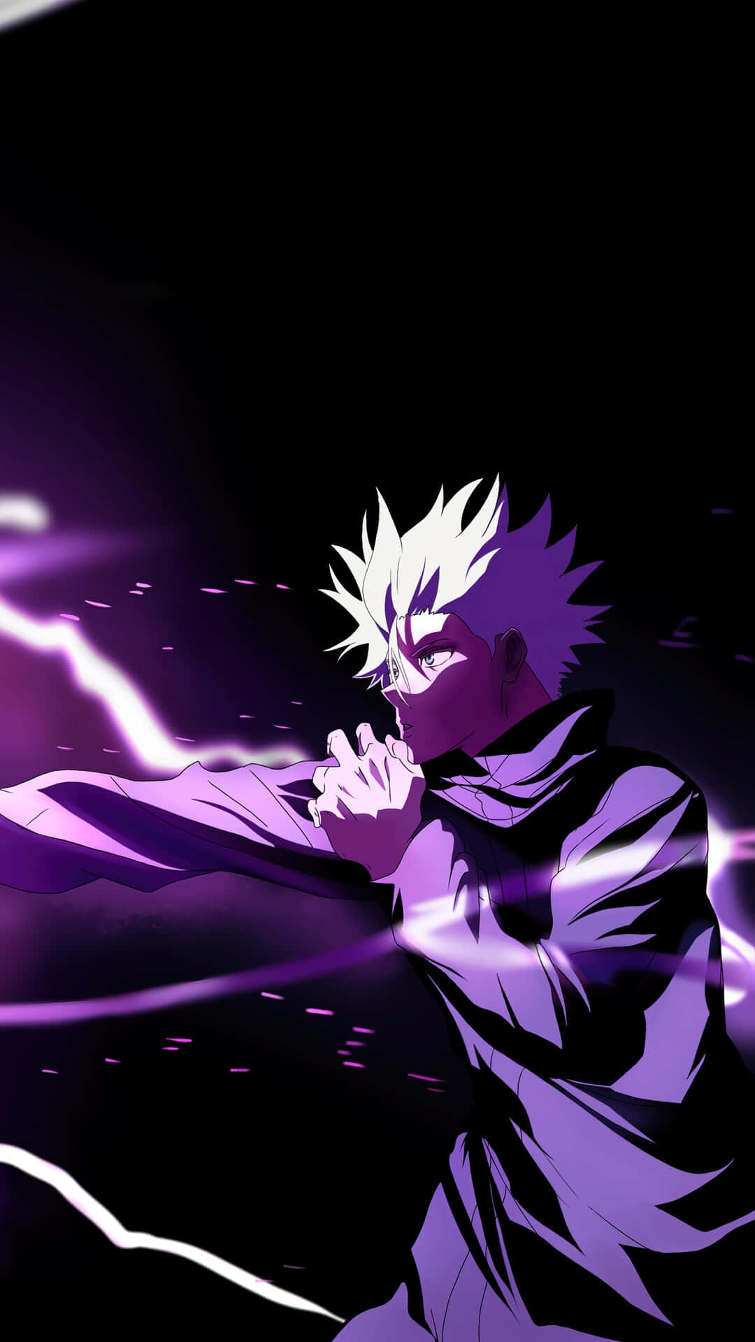 A mesmerizingly captivating purple anime background