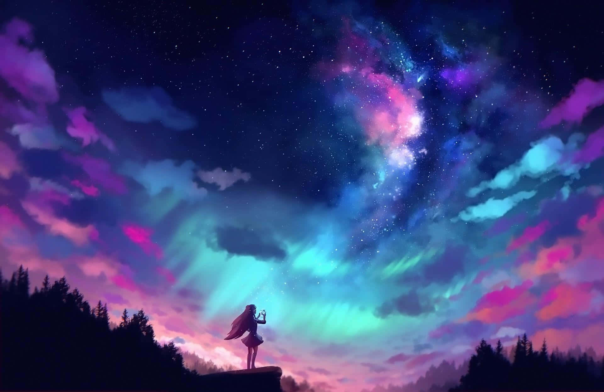 Enchanting Purple Anime Landscape