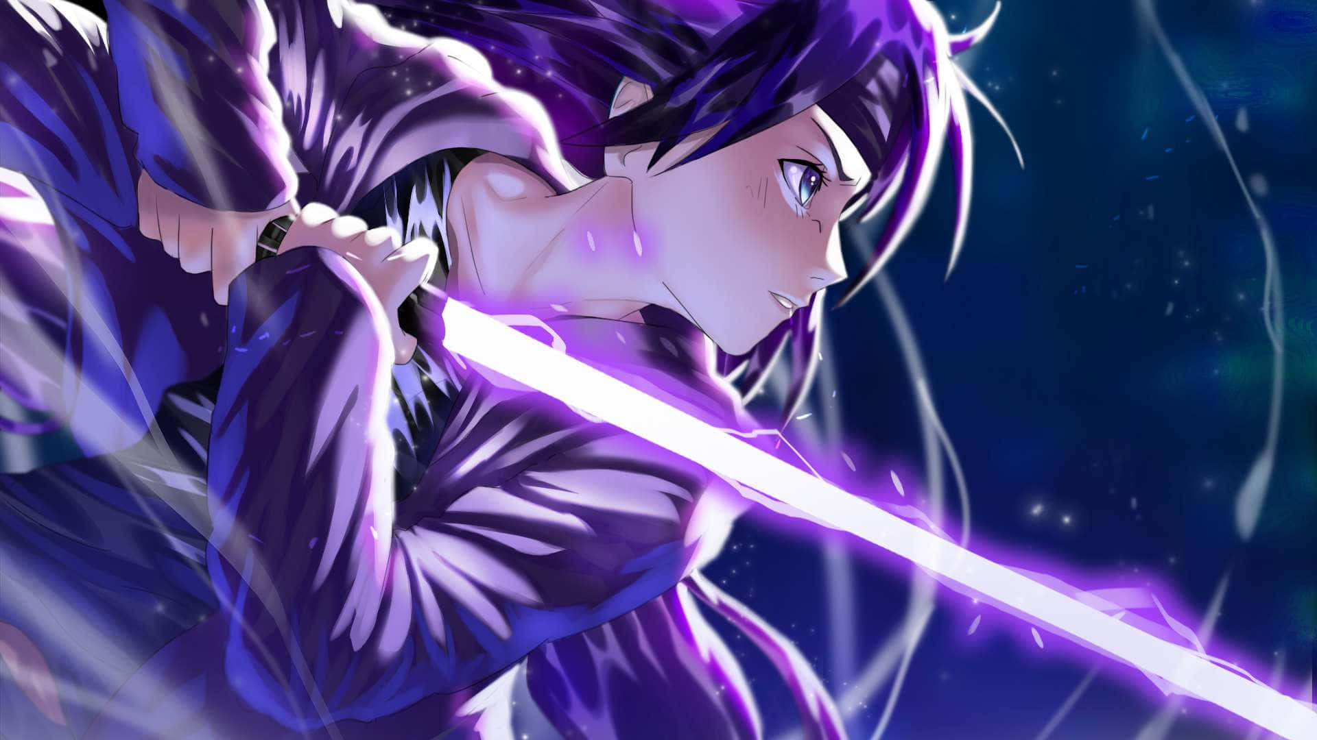 Fondode Pantalla Mágico De Anime Púrpura, Perfecto Para Sueños Y Aventuras.