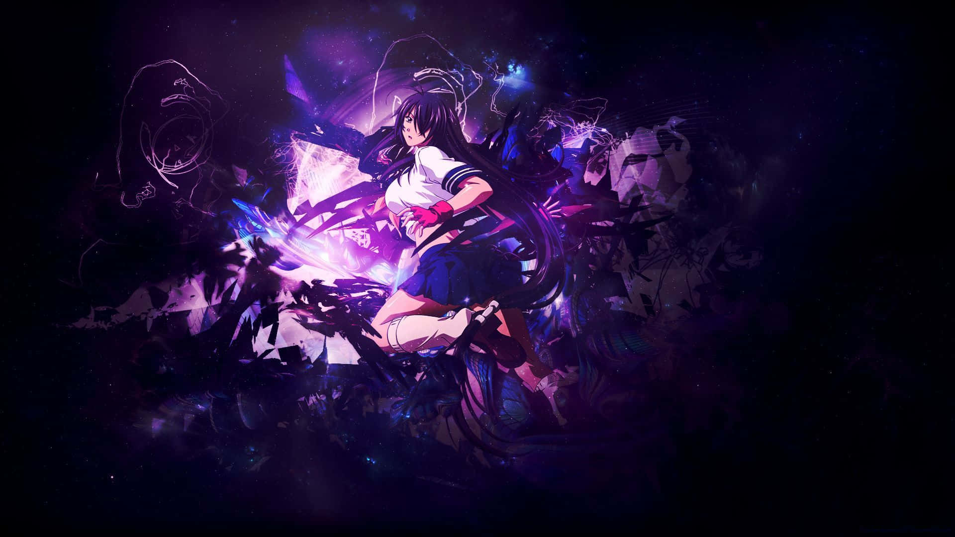 A breathtaking scene of a fantastical purple anime world