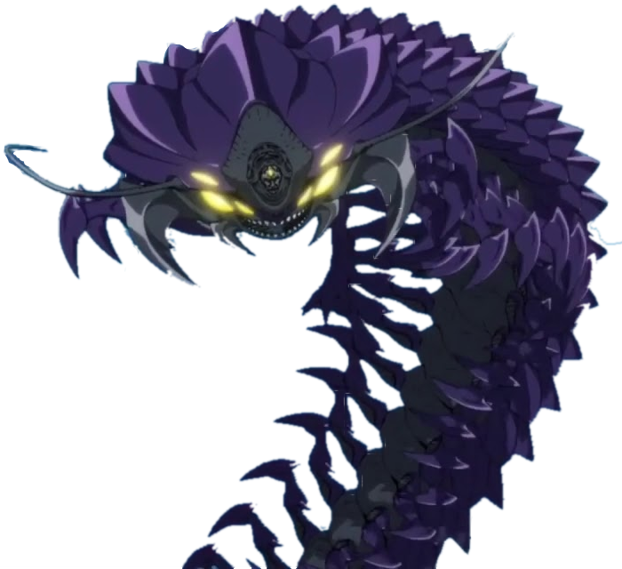 Purple Anime Centipede Monster PNG