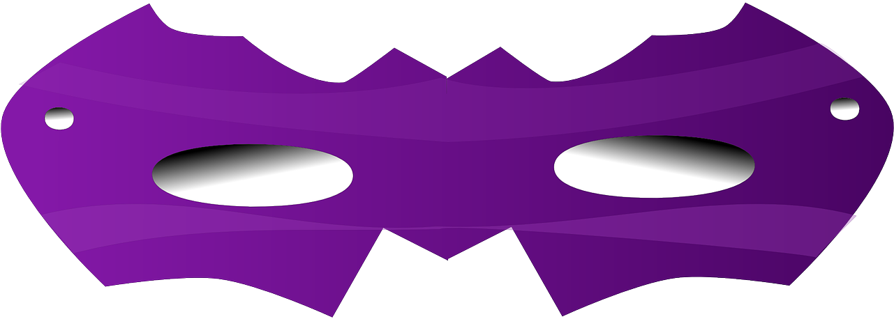 Purple Anonymous Mask Graphic PNG