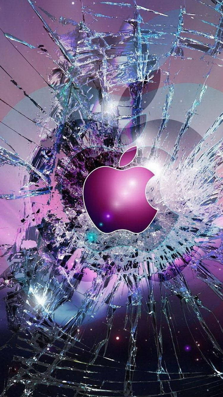 Purple Apple Logo Iphone