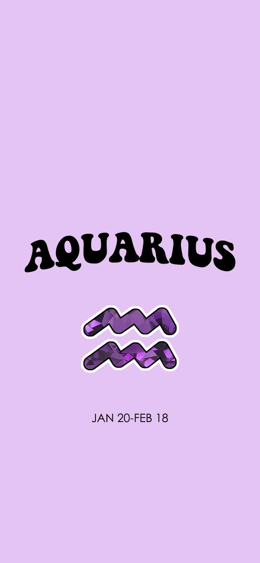 Purple Aquarius Zodiac Poster Wallpaper