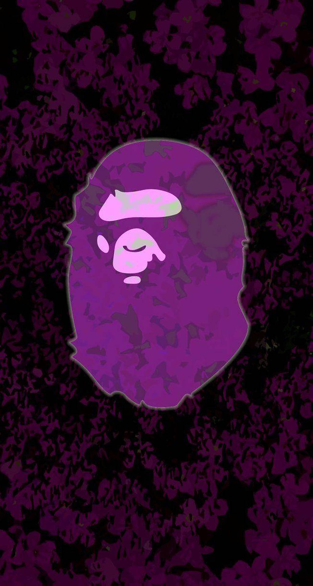 Purple Art BAPE Logo Wallpaper