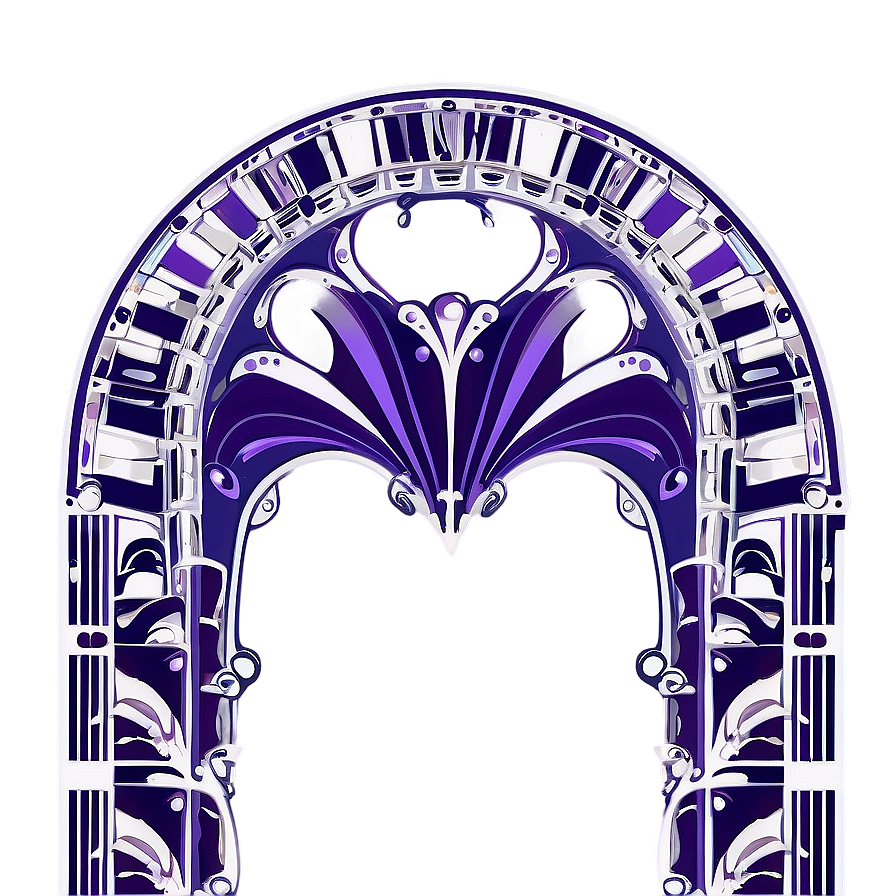 Purple Art Deco Style Border Png Kws81 PNG