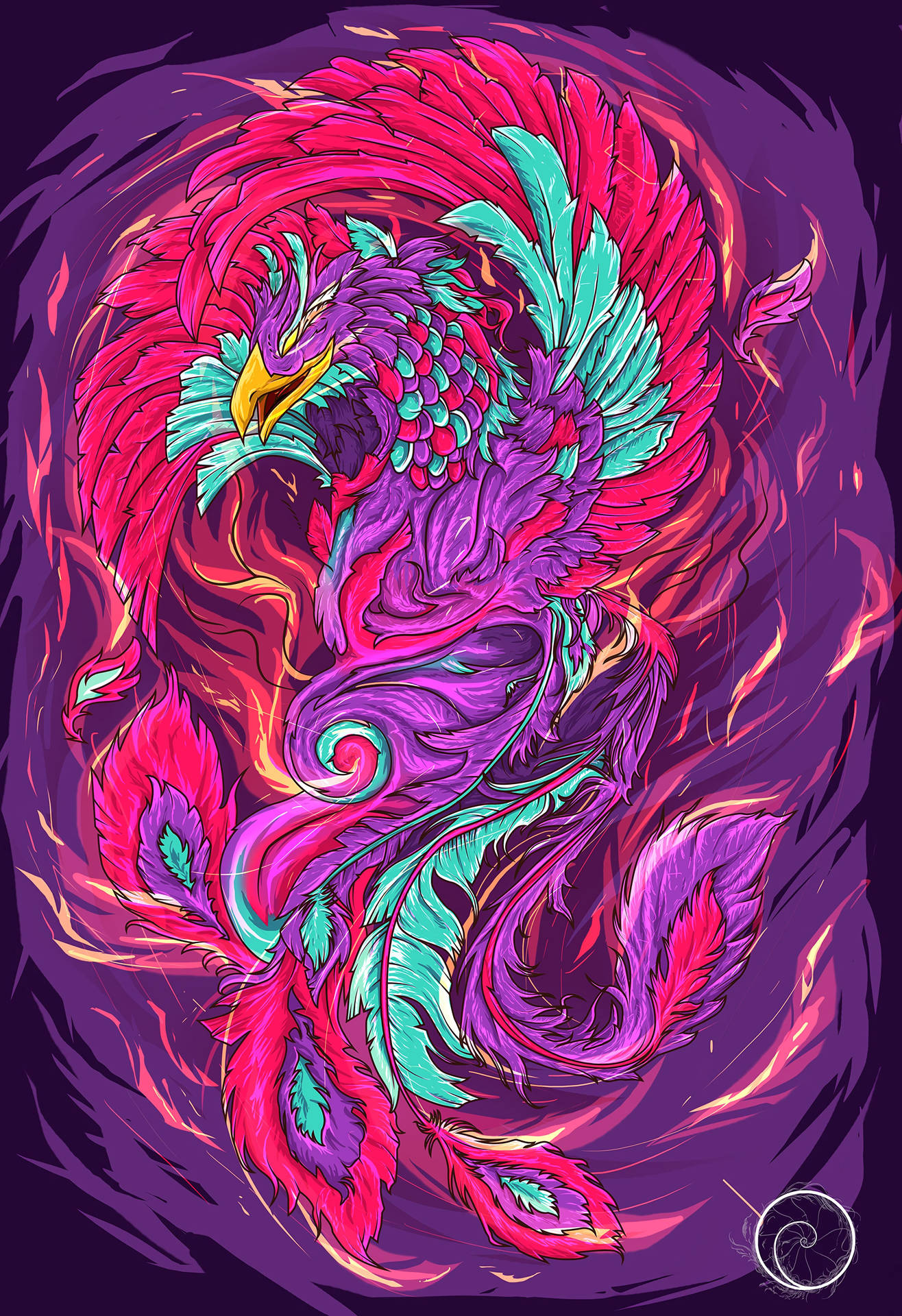 Purple Art Phoenix Mobile