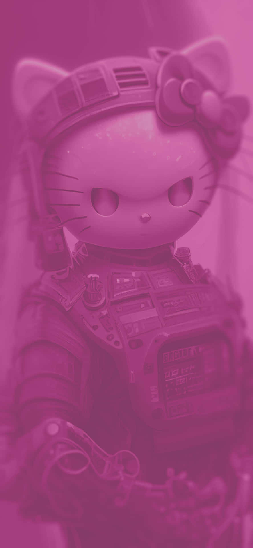 Purple Astronaut Hello Kitty Wallpaper