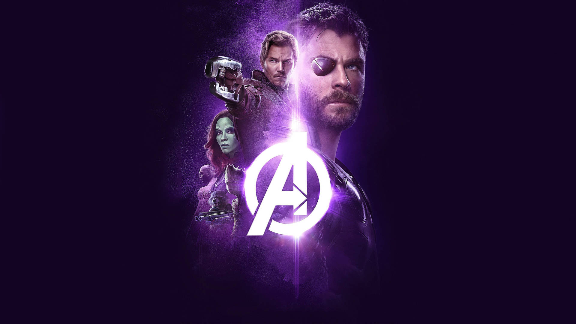 Purple Avengers Logo Marvel PC Wallpaper