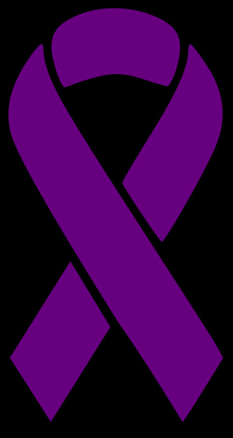 Purple Awareness Ribbon PNG