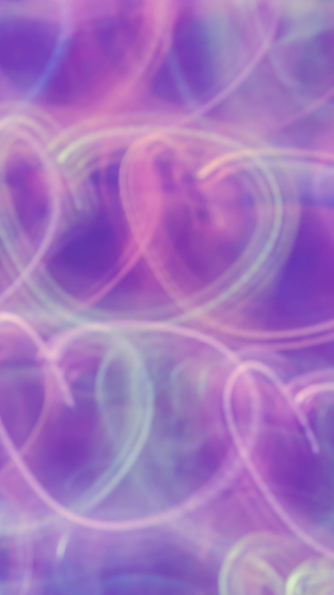 Purple Baddie Psychedelic Neon Heart Wallpaper
