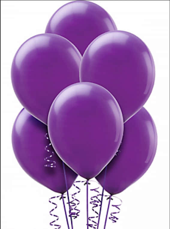 Purple Balloons Cluster Transparent Background PNG