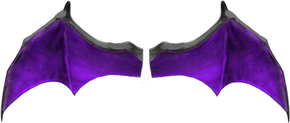 Purple Bat Wings Illustration PNG