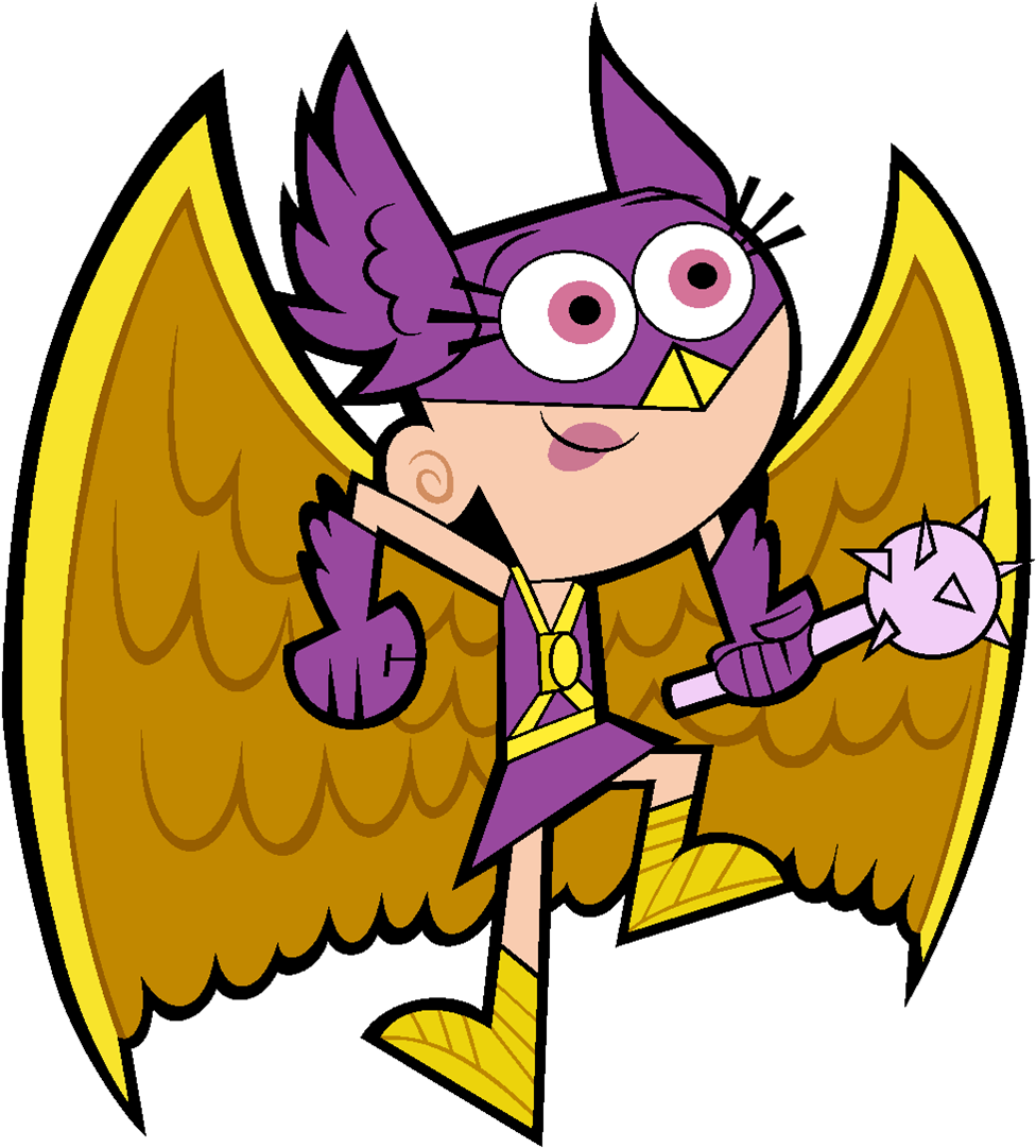 Purple Bird Superhero Cartoon Character PNG