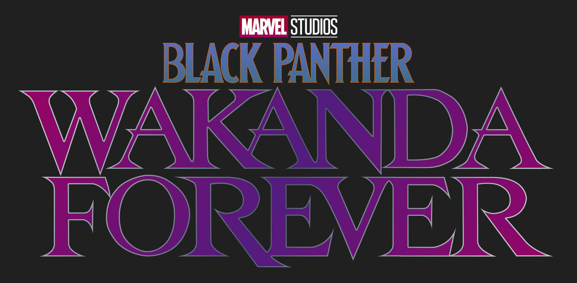 Purple Black Panther: Wakanda Forever Logo Wallpaper