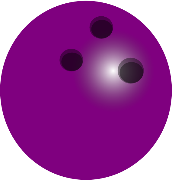 Purple Bowling Ball Illustration PNG