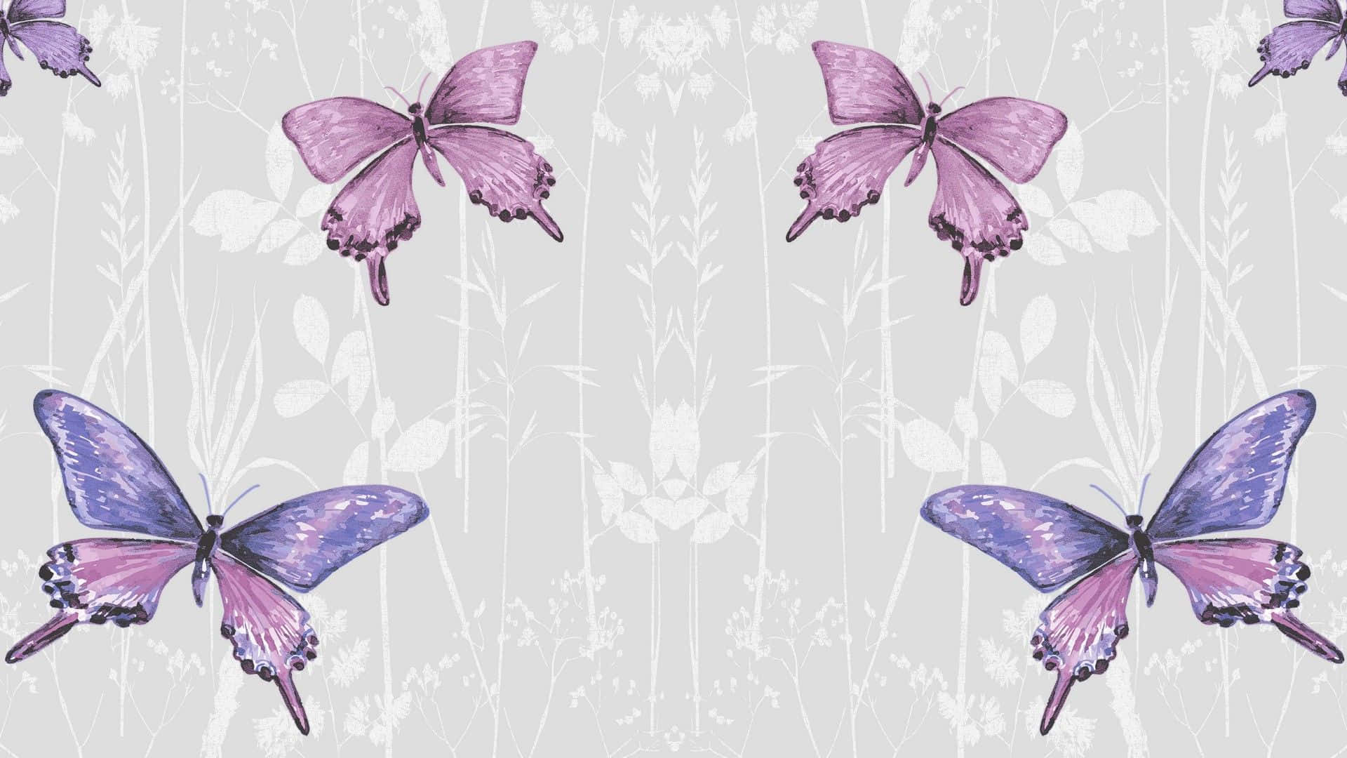Hintergrundmit Lila Schmetterlingen
