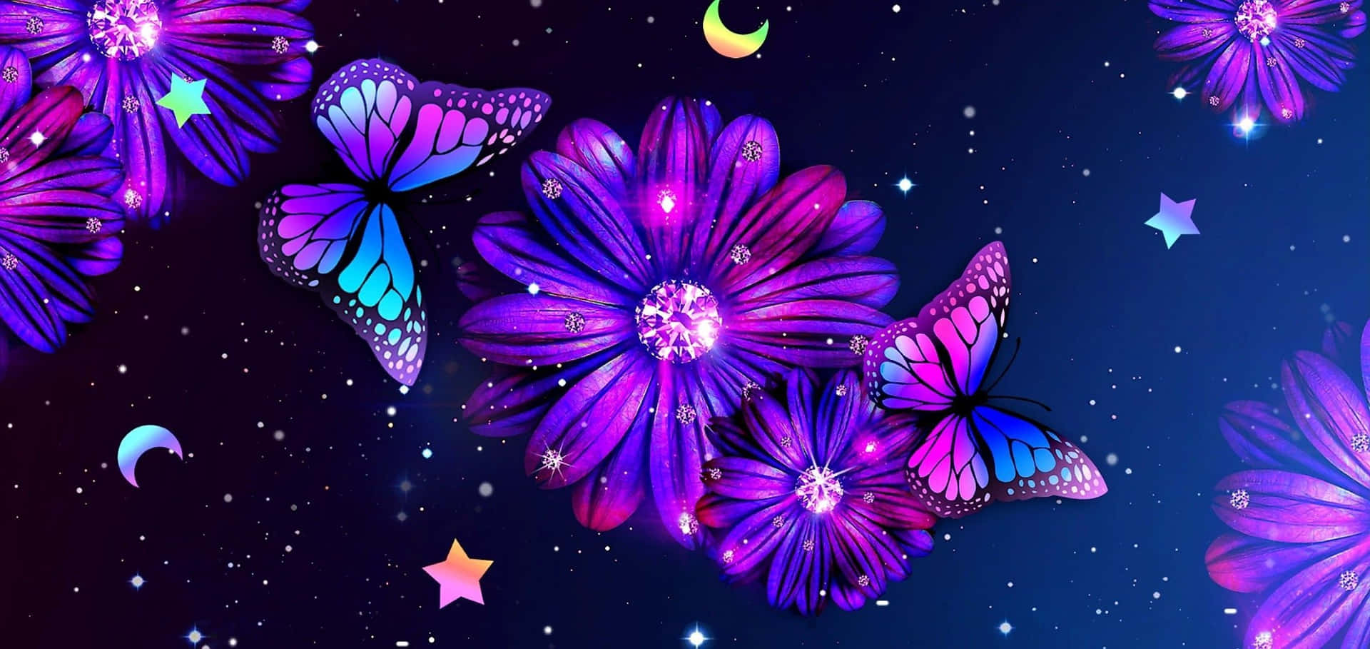 Purple Butterfly Background