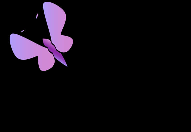 Purple Butterfly Graphicon Black Background PNG