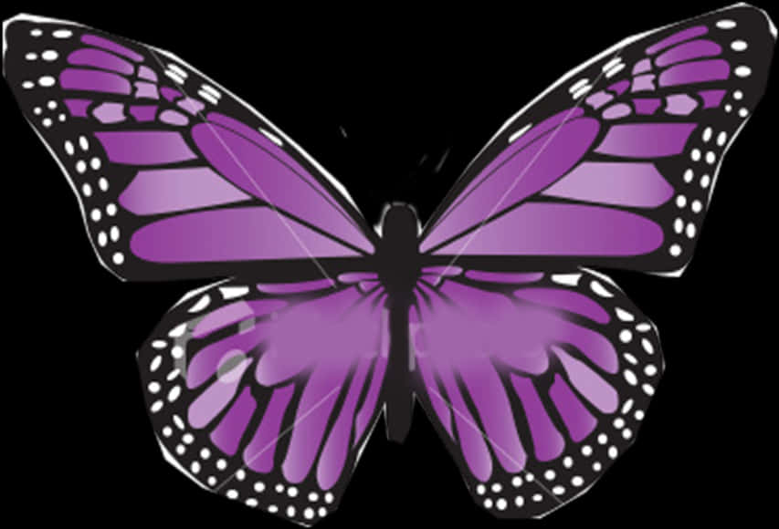 Purple Butterfly Illustration PNG