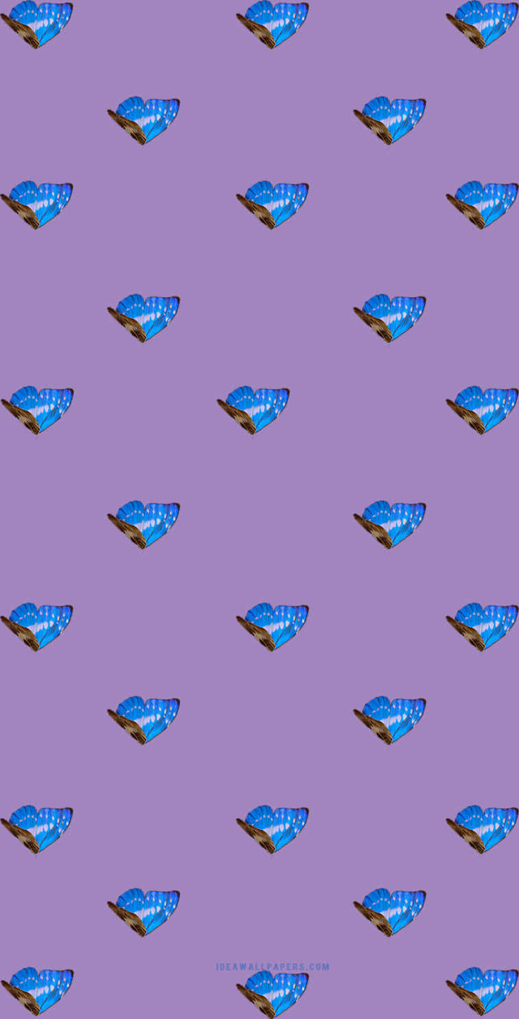 Einblaues Und Weißes Flugzeugmuster Auf Einem Violetten Hintergrund. Wallpaper