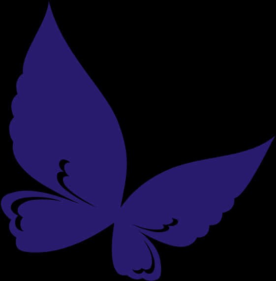 Purple Butterfly Silhouette PNG