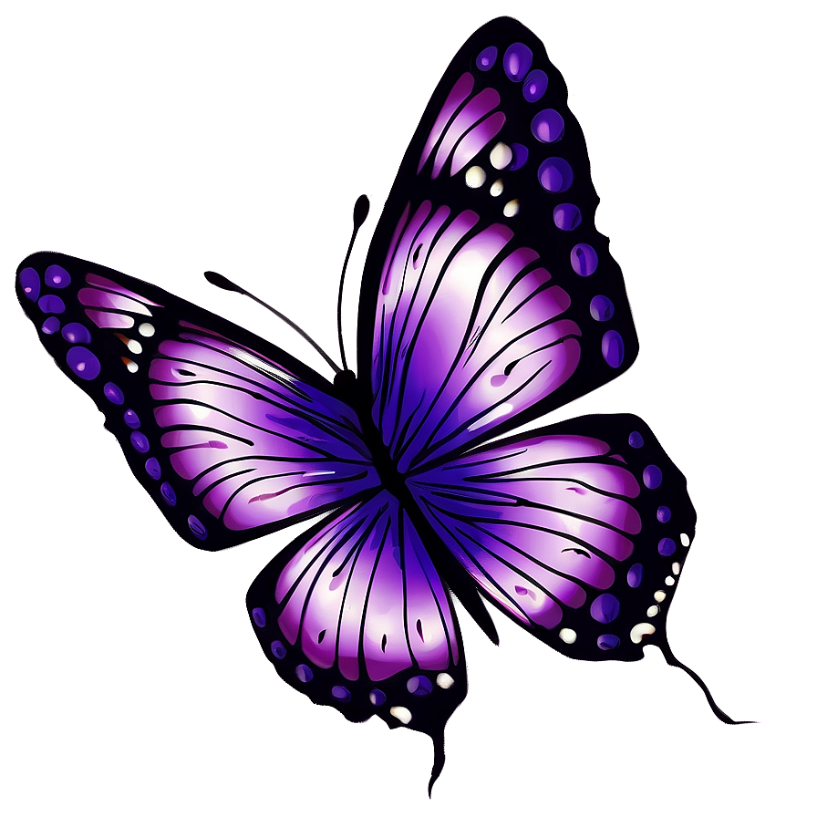 Purple Butterfly Tattoo Design Png Bvy PNG