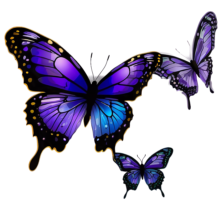 Purple Butterfly Vector Png 05232024 PNG