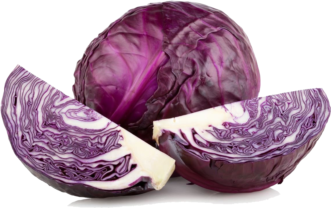 Purple Cabbageand Slices PNG