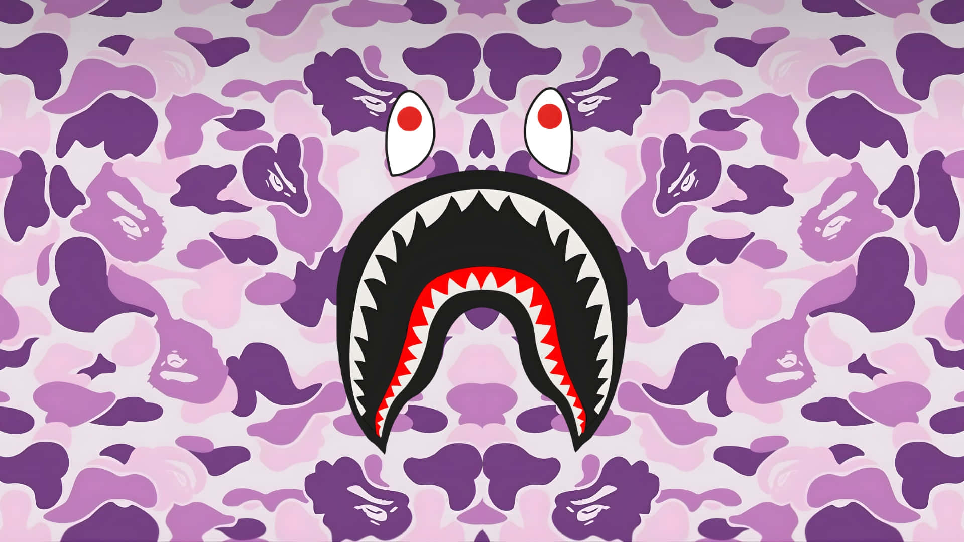 Lilla Camo Haj Rygsæk Wallpaper